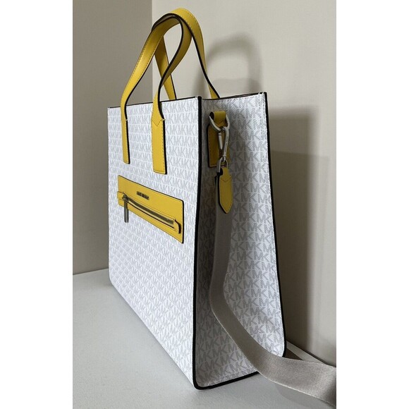 New Michael Kors Kenly Large Logo Tote Signature Citrus Multi - Picture 6 of 7